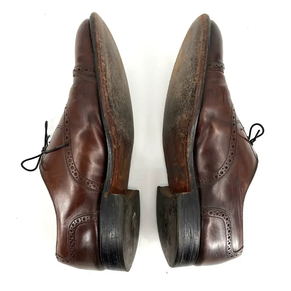 Bostonian Impression Mens Wingtip Brown‎ Leather Oxford shoes (22022) Size 9.5